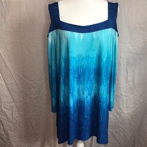 Leebe Cold Shoulder Ombré style top
